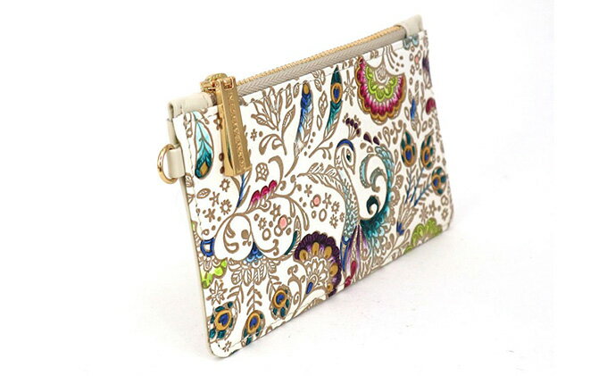 【ふるさと納税】【文庫屋大関】すっきりカードケース　孔雀【皮革工芸品】 ファッション小物 雑貨 フラグメントケース 小銭入れ付き 収納 スマート 日本製 動物 鳥 クジャク 　お届け：発送可能時期より順次配送 サムネイル3