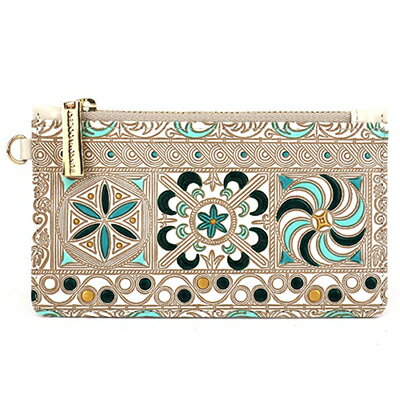 すっきり カードケース 錦紗 緑 文庫屋大関 パスケース 小銭入れ フラグメントケース カード 収納 ケース 本革 牛革 革 皮革 スリム コンパクト 工芸品 工芸 雑貨 おしゃれ チェーン ファスナー 日本製 東京　お届け：発送可能時期より順次配送