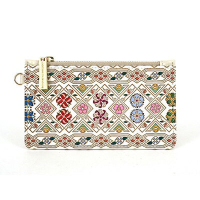 【文庫屋大関】すっきりカードケース　花菱【皮革工芸品】 ファッション小物 雑貨 フラグメントケース 小銭入れ付き 収納 スマート 日本製 花柄 　お届け：発送可能時期より順次配送