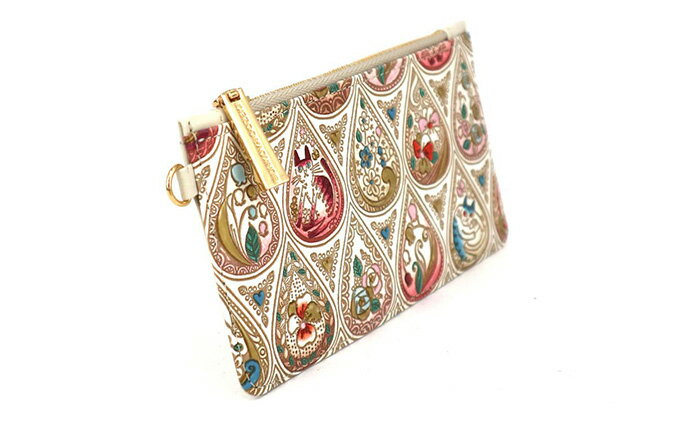 【ふるさと納税】【文庫屋大関】すっきりカードケース　花と猫＜ローズ＞【皮革工芸品】 ファッション小物 雑貨 フラグメントケース 小銭入れ付き 収納 スマート 日本製 花柄 ねこ ネコ 　お届け：発送可能時期より順次配送 サムネイル3