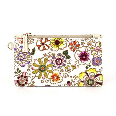 【文庫屋大関】すっきりカードケース　みつばち【皮革工芸品】 ファッション小物 雑貨 フラグメントケース 小銭入れ付き 収納 スマート 日本製 ミツバチ 　お届け：発送可能時期より順次配送