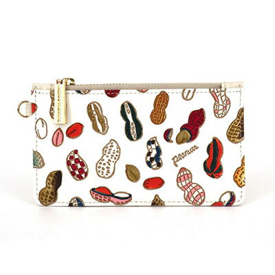 【文庫屋大関】すっきりカードケース　ピーナッツ【皮革工芸品】 ファッション小物 雑貨 フラグメントケース 小銭入れ付き 収納 スマート 日本製 食べ物 　お届け：発送可能時期より順次配送