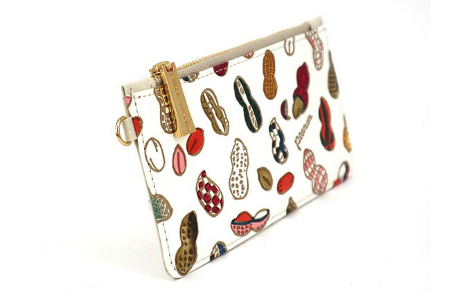 【ふるさと納税】【文庫屋大関】すっきりカードケース　ピーナッツ【皮革工芸品】 ファッション小物 雑貨 フラグメントケース 小銭入れ付き 収納 スマート 日本製 食べ物 　お届け：発送可能時期より順次配送 サムネイル3