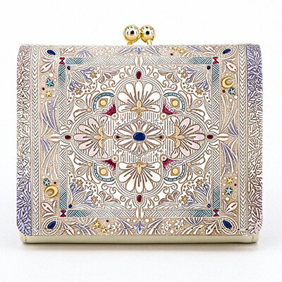 【文庫屋大関】三つ折りミニ財布　夢幻のタピ【皮革工芸品】 ファッション 小物 民芸品 お札 カード 小銭 手のひらサイズ コンパクト 大人かわいい 牛革 手作り 国産 　お届け：発送可能時期より順次配送