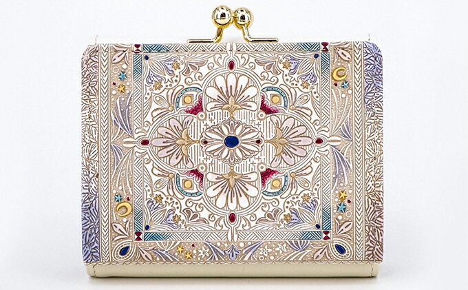 【ふるさと納税】【文庫屋大関】三つ折りミニ財布　夢幻のタピ【皮革工芸品】 ファッション 小物 民芸品 お札 カード 小銭 手のひらサイズ コンパクト 大人かわいい 牛革 手作り 国産 　お届け：発送可能時期より順次配送 サムネイル3