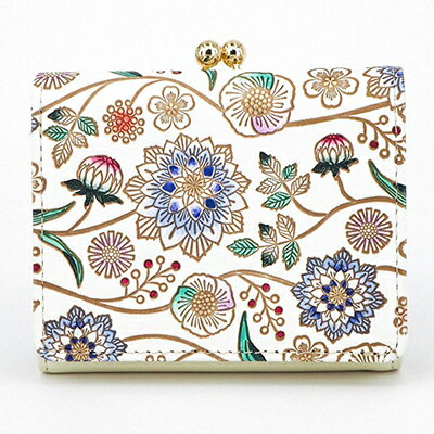 【文庫屋大関】三つ折りミニ財布　ダリア（コバルトブルー）【皮革工芸品】 ファッション 小物 民芸品 お札 カード 小銭 手のひらサイズ コンパクト 大人かわいい 牛革 手作り 国産 　お届け：発送可能時期より順次配送