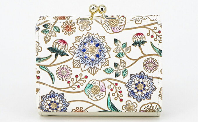 【ふるさと納税】【文庫屋大関】三つ折りミニ財布　ダリア（コバルトブルー）【皮革工芸品】 ファッション 小物 民芸品 お札 カード 小銭 手のひらサイズ コンパクト 大人かわいい 牛革 手作り 国産 　お届け：発送可能時期より順次配送 サムネイル3