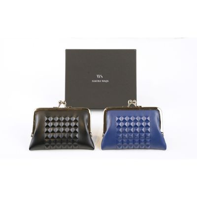 財布 SAKURA WAQS TOKYO GA-MA テトラシリーズ ( 黒 紺 ) 小銭入れ 革 牛革 革製品 皮革製品サイフ カード お札 鍵 ワイヤレスイヤフォン 薬ケース 薬入れ ポーチ ビジネス 名刺入れ 小物 ファッション 伝統工芸 ガマグチ