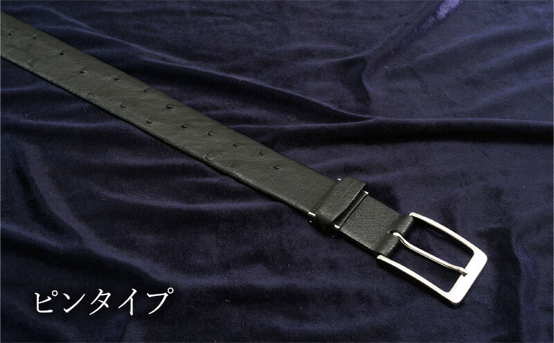 【ふるさと納税】オーストリッチ ベルト クロ 幅35mm メンズ サムネイル3