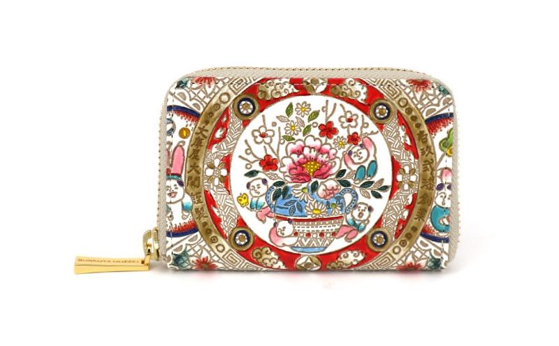 【ふるさと納税】【文庫屋大関】ファスナー 小銭入れ 唐子【皮革工芸品】財布 牛革 コンパクト 東京　お届け：発送可能時期より順次配送 サムネイル2