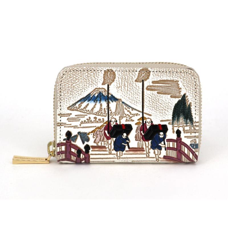 【文庫屋大関】ファスナー 小銭入れ 日本橋【皮革工芸品】財布 牛革 コンパクト 東京　お届け：発送可能時期より順次配送