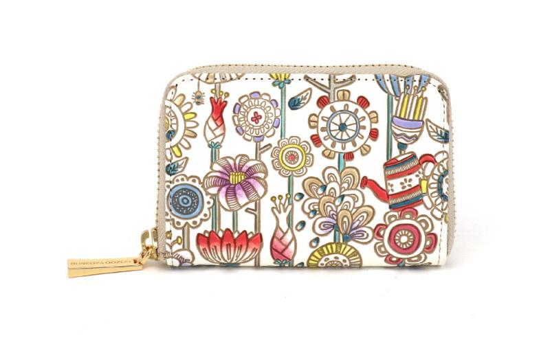 【ふるさと納税】【文庫屋大関】ファスナー 小銭入れ ガーデン【皮革工芸品】財布 牛革 コンパクト 東京　お届け：発送可能時期より順次配送 サムネイル2