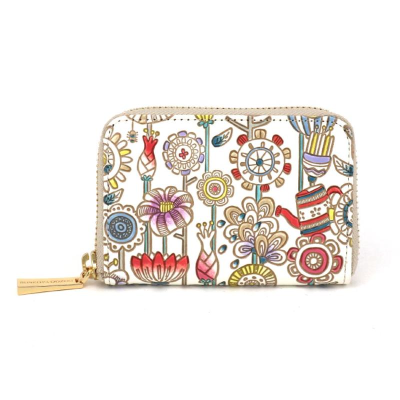 【文庫屋大関】ファスナー 小銭入れ ガーデン【皮革工芸品】財布 牛革 コンパクト 東京　お届け：発送可能時期より順次配送