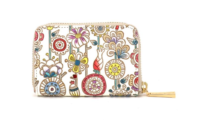 【ふるさと納税】【文庫屋大関】ファスナー 小銭入れ ガーデン【皮革工芸品】財布 牛革 コンパクト 東京　お届け：発送可能時期より順次配送 サムネイル3