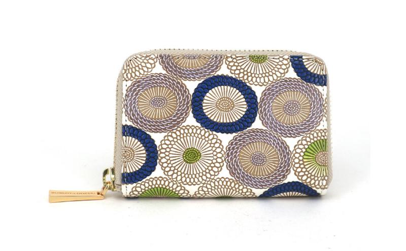 【ふるさと納税】【文庫屋大関】ファスナー 小銭入れ 笠菊＜水明＞【皮革工芸品】財布 牛革 コンパクト 東京　お届け：発送可能時期より順次配送 サムネイル2