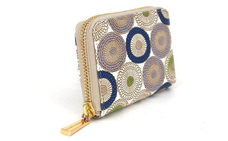 【ふるさと納税】【文庫屋大関】ファスナー 小銭入れ 笠菊＜水明＞【皮革工芸品】財布 牛革 コンパクト 東京　お届け：発送可能時期より順次配送 サムネイル3