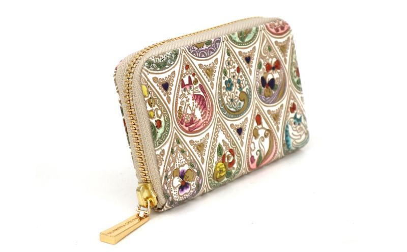 【ふるさと納税】【文庫屋大関】ファスナー 小銭入れ 花と猫＜ミックス＞【皮革工芸品】財布 牛革 コンパクト 東京　お届け：発送可能時期より順次配送 サムネイル3