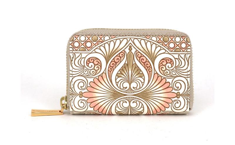 【ふるさと納税】【文庫屋大関】ファスナー 小銭入れ ロカイユ＜ベビーピンク＞【皮革工芸品】財布 牛革 コンパクト 東京　お届け：発送可能時期より順次配送 サムネイル2