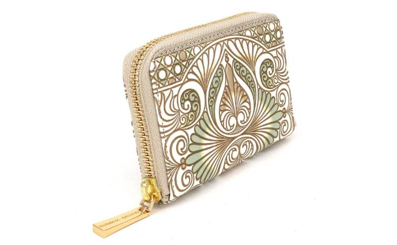 【ふるさと納税】【文庫屋大関】ファスナー 小銭入れ ロカイユ＜ペールカーキ＞【皮革工芸品】財布 牛革 コンパクト 東京　お届け：発送可能時期より順次配送 サムネイル3