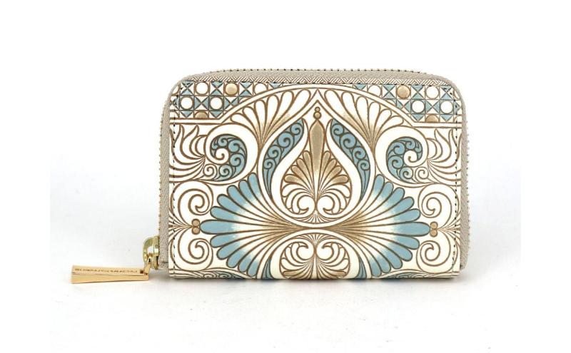 【ふるさと納税】【文庫屋大関】ファスナー 小銭入れ ロカイユ＜ブルーグレー＞【皮革工芸品】財布 牛革 コンパクト 東京　お届け：発送可能時期より順次配送 サムネイル2