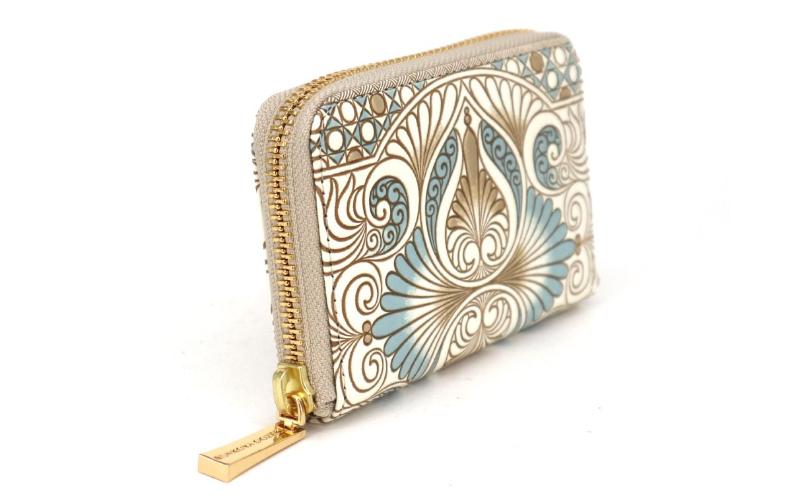 【ふるさと納税】【文庫屋大関】ファスナー 小銭入れ ロカイユ＜ブルーグレー＞【皮革工芸品】財布 牛革 コンパクト 東京　お届け：発送可能時期より順次配送 サムネイル3