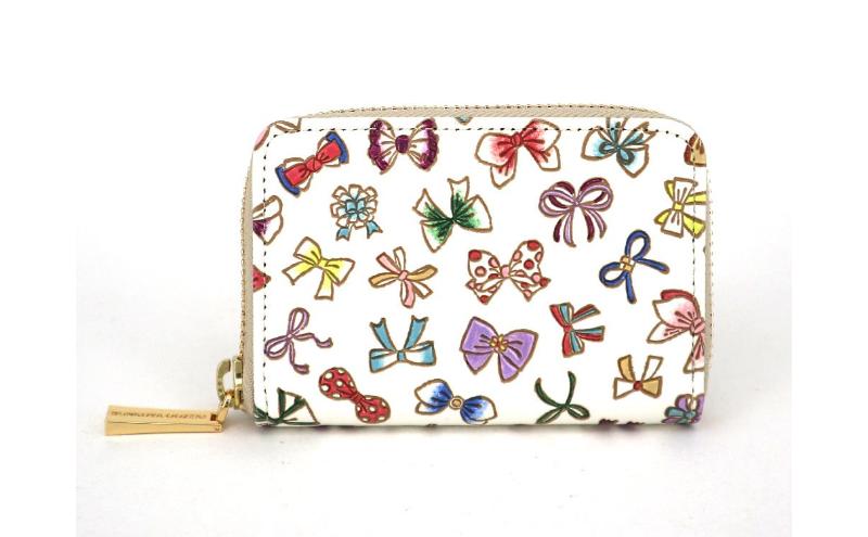 【ふるさと納税】【文庫屋大関】ファスナー 小銭入れ プチリボン【皮革工芸品】財布 牛革 コンパクト 東京　お届け：発送可能時期より順次配送 サムネイル2