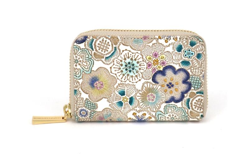 【ふるさと納税】【文庫屋大関】ファスナー 小銭入れ 春らんまん＜瑠璃＞【皮革工芸品】財布 牛革 コンパクト 東京　お届け：発送可能時期より順次配送 サムネイル2