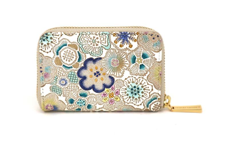 【ふるさと納税】【文庫屋大関】ファスナー 小銭入れ 春らんまん＜瑠璃＞【皮革工芸品】財布 牛革 コンパクト 東京　お届け：発送可能時期より順次配送 サムネイル3
