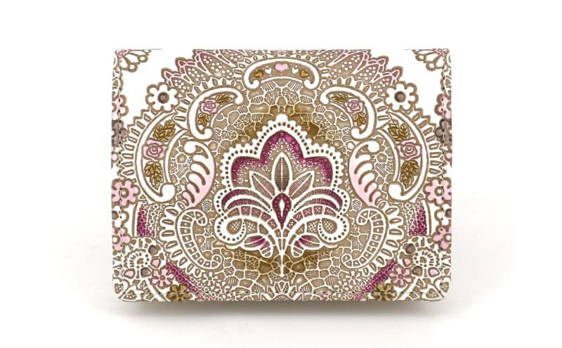 【ふるさと納税】【文庫屋大関】箱まち小銭入れ アンティークレース〈ピオニー〉【皮革工芸品】 革製品 工芸品 民芸品 牛革 財布 小銭入れ 小物入れ お祝い ギフト プレゼント 墨田区 東京都　お届け：発送可能時期より順次配送 サムネイル2