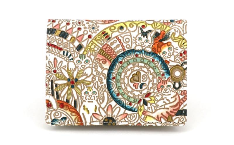 【ふるさと納税】【文庫屋大関】箱まち小銭入れ かくれんぼ猫【皮革工芸品】 革製品 工芸品 民芸品 牛革 財布 小銭入れ 小物入れ お祝い ギフト プレゼント 墨田区 東京都　お届け：発送可能時期より順次配送 サムネイル2