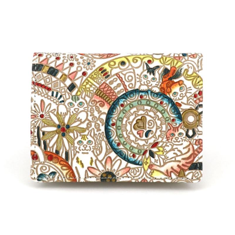 【文庫屋大関】箱まち小銭入れ かくれんぼ猫【皮革工芸品】 革製品 工芸品 民芸品 牛革 財布 小銭入れ 小物入れ お祝い ギフト プレゼント 墨田区 東京都　お届け：発送可能時期より順次配送