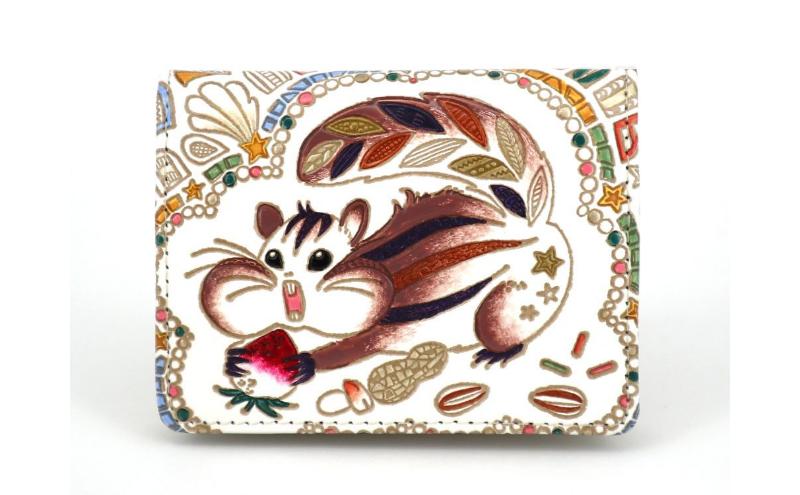 【ふるさと納税】【文庫屋大関】箱まち小銭入れ くいしんぼリス【皮革工芸品】 革製品 工芸品 民芸品 牛革 財布 小銭入れ 小物入れ お祝い ギフト プレゼント 墨田区 東京都　お届け：発送可能時期より順次配送 サムネイル2