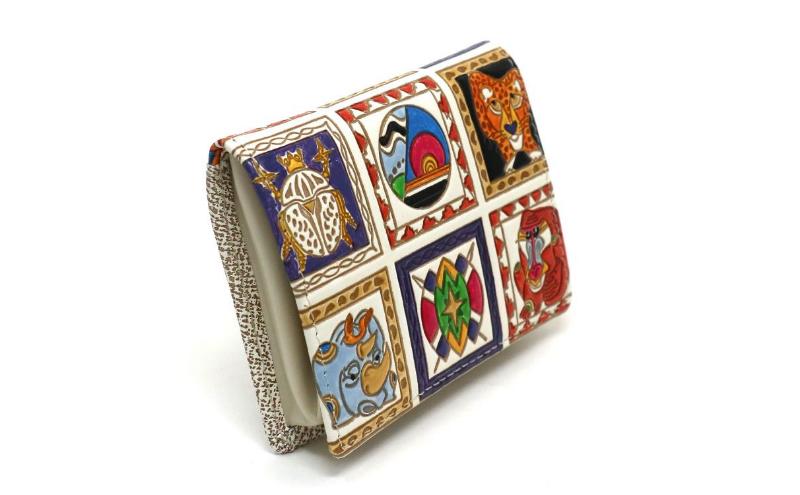 【ふるさと納税】【文庫屋大関】箱まち小銭入れ アフリカ【皮革工芸品】 革製品 工芸品 民芸品 牛革 財布 小銭入れ 小物入れ お祝い ギフト プレゼント 墨田区 東京都　お届け：発送可能時期より順次配送 サムネイル3