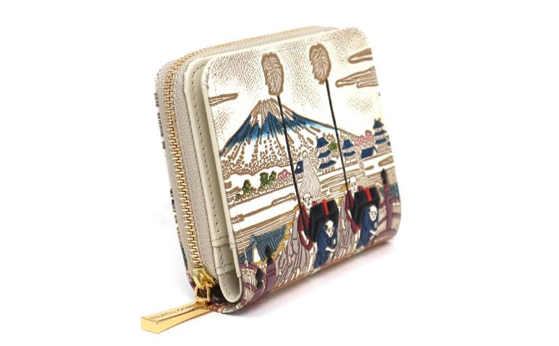 【ふるさと納税】【文庫屋大関】二つ折りファスナーミニ財布 日本橋【皮革工芸品】財布 二つ折り 小物 お札 カード 小銭 コンパクト 牛革 手作り 日本製 墨田区 東京都　お届け：発送可能時期より順次配送 サムネイル3