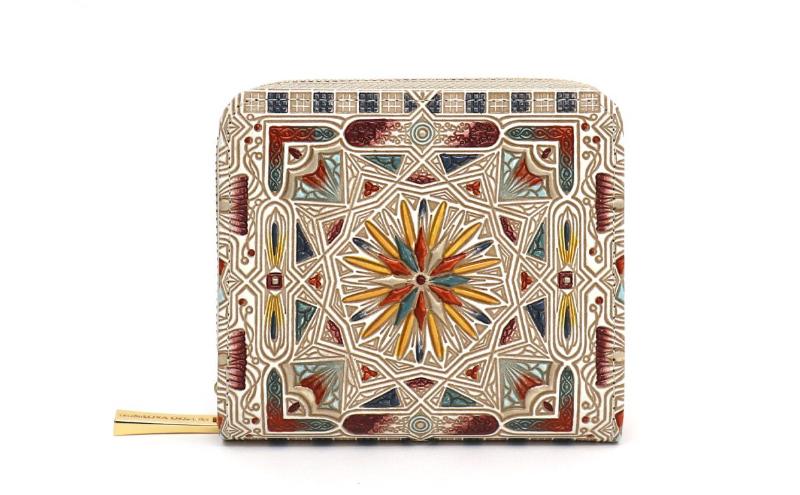 【ふるさと納税】【文庫屋大関】二つ折りファスナーミニ財布 カロー＜ブロンズ＞【皮革工芸品】財布 二つ折り 小物 お札 カード 小銭 コンパクト 牛革 手作り 日本製 墨田区 東京都　お届け：発送可能時期より順次配送 サムネイル2