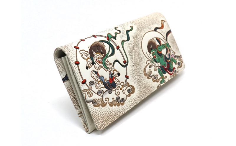 【ふるさと納税】【文庫屋大関】束入れ 風神雷神【皮革工芸品】 財布 お札 お札入れ 長財布 カード 小銭 牛革 手作り 日本製 墨田区 東京都 サムネイル3