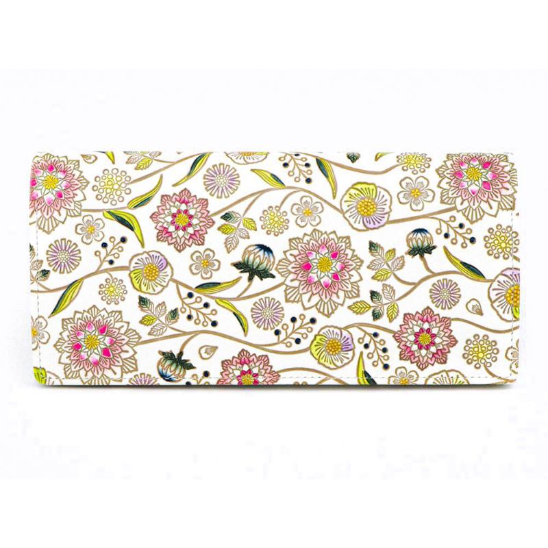 【文庫屋大関】束入れ ダリア＜ベリーピンク＞【皮革工芸品】 財布 お札 お札入れ 長財布 カード 小銭 牛革 手作り 日本製 墨田区 東京都