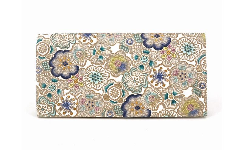 【ふるさと納税】【文庫屋大関】束入れ 春らんまん＜瑠璃＞【皮革工芸品】 財布 お札 お札入れ 長財布 カード 小銭 牛革 手作り 日本製 墨田区 東京都 サムネイル3