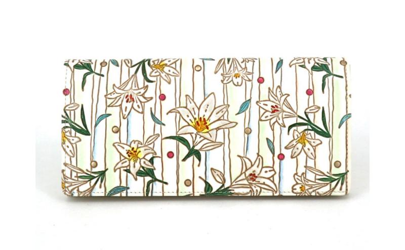 【ふるさと納税】【文庫屋大関】束入れ ホワイトリリー【皮革工芸品】 財布 お札 お札入れ 長財布 カード 小銭 牛革 手作り 日本製 墨田区 東京都 サムネイル2