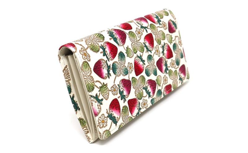 【ふるさと納税】【文庫屋大関】束入れ いちご【皮革工芸品】 財布 お札 お札入れ 長財布 カード 小銭 牛革 手作り 日本製 墨田区 東京都 サムネイル3