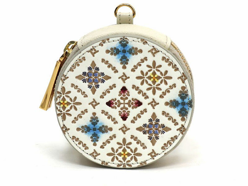 【文庫屋大関】マカロンポーチ 花と猫＜ミックス＞【皮革工芸品】 ポーチ ミニポーチ 小物入れ アクセサリー入れ イヤホン入れ 収納 保管ケース 手のひらサイズ 本革 革 皮革 工芸品 工芸 雑貨 ギフト プレゼント 日本製 東京