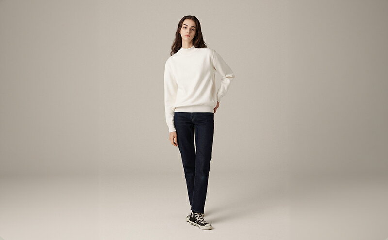 【ふるさと納税】ニット アンユースレス モックネックスニット 服 洋服 ファッション 耐久性 上品 コーマ糸 無撚糸コットン 洗濯可能 墨田区 東京都 サムネイル3