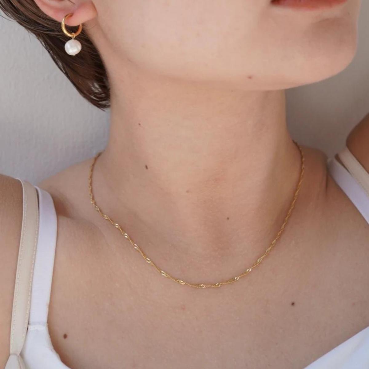 【ふるさと納税】[Cherieオリジナルネックレス]sparkle chain necklace サムネイル2