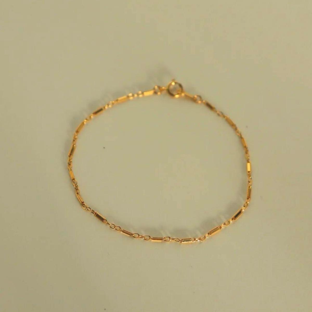 【ふるさと納税】[Cherieオリジナルブレスレット]plano bracelet / 14kgf サムネイル2