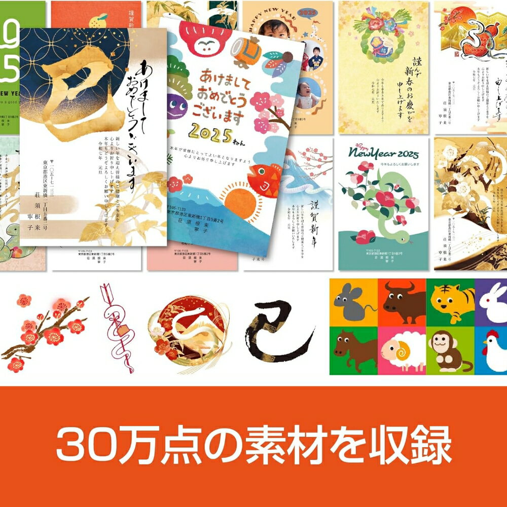 【ふるさと納税】 筆王Ver.29 東京都 渋谷区 カード版 年賀状 簡単 手頃 ソフト 年賀状ソフト 素材 オリジナル デザイン ガイドブック AI 十二支 送受記録 便利 機能 解説ムービー 音声 ガイド 送料無料 サムネイル2
