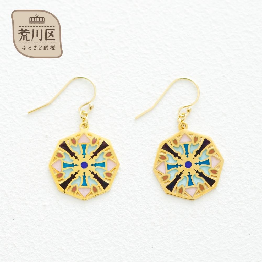 七宝焼 東京楽景 ピアス プリカジュール ジュエリー【004-009】