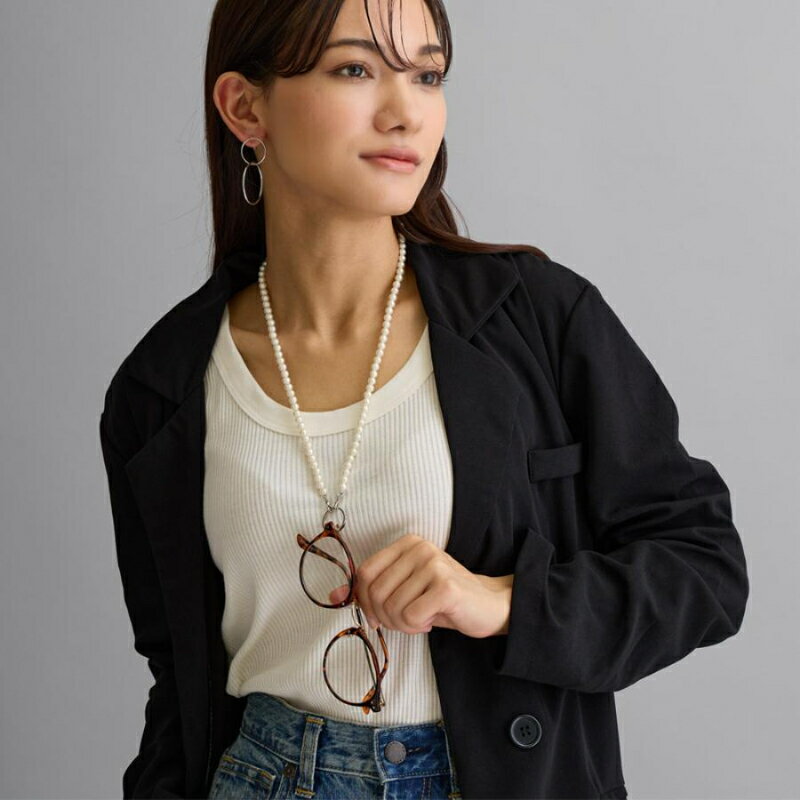 【ふるさと納税】【ギフト対応可】シンプルパールのオケージョングラスホルダー【043-012】日本製 選べるカラー シルバー ゴールド 眼鏡 ネックレス チェーン アクセサリー ジュエリー K18GP 上品 お洒落 ギフト プレゼント ラッピング サムネイル3