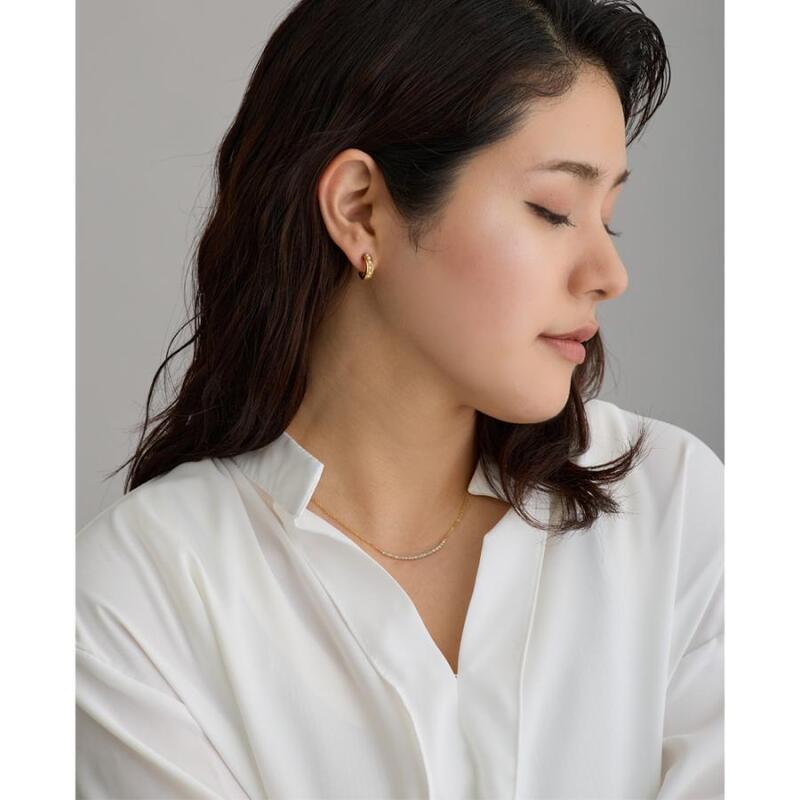 【ふるさと納税】ラウンドラインストーンネックレス【043-021】選べるカラー シルバー ゴールド ピンクゴールド ネックレス アクセサリー ジュエリー K18GP 上品 ギフト プレゼント ラッピング サムネイル3