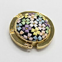 【ふるさと納税】江戸刺繍 バッグハンガー『花模様』[伝統工芸] [0251] サムネイル3