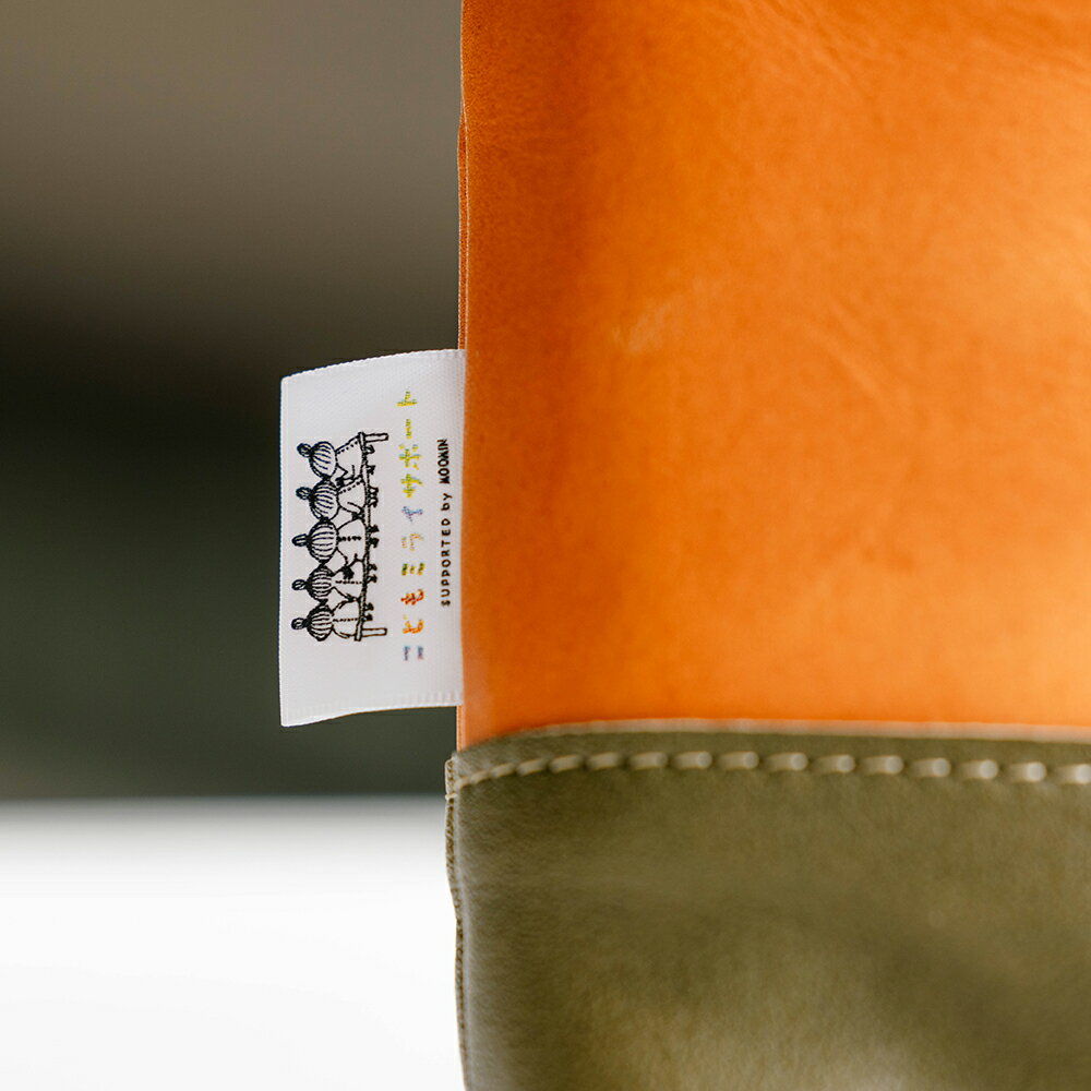 【ふるさと納税】ムーミン こどもミライサポート 栃木レザー バッグインバッグ (グリーン) [0651] サムネイル2